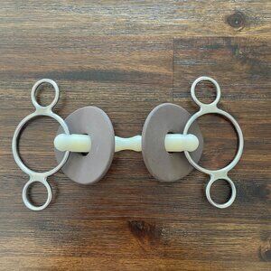 Happy Mouth Shaped Mullen 2-Ring Gag Horse Bit - 5"